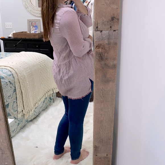 True Craft striped high low babydoll top size extra large - Picture 3 of 7